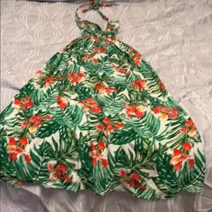 Floral maxi halter dress